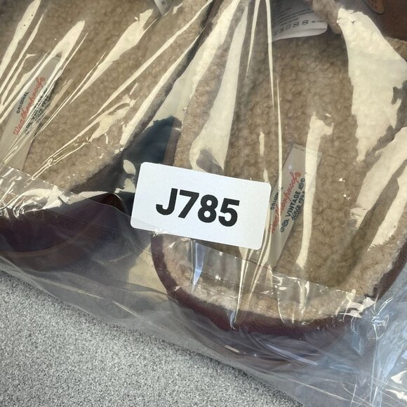 NEW Weatherproof Vintage Men's Size 13-14 Brown Slippers Faux Suede & Sherpa - Picture 6 of 6